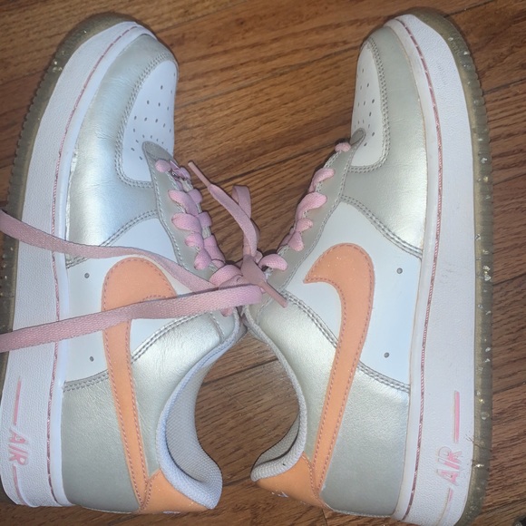 Nike Shoes - Nike Air Force 1s pale orange and pink detailing
